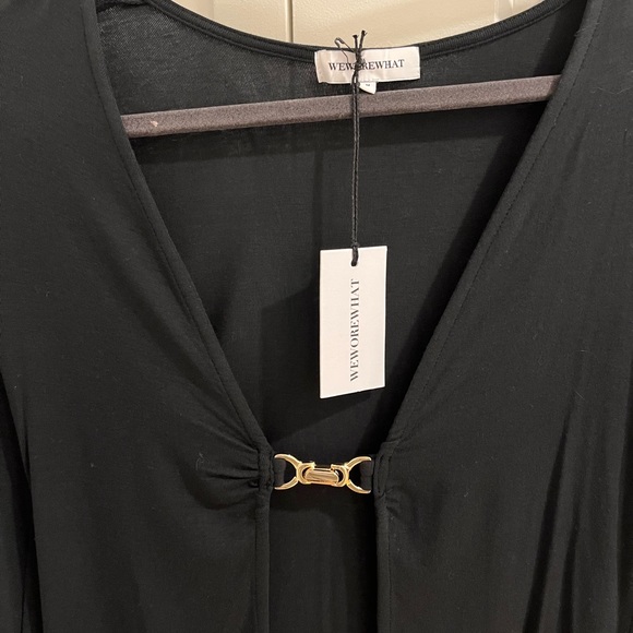 weworewhat black buckle top - Picture 2 of 4